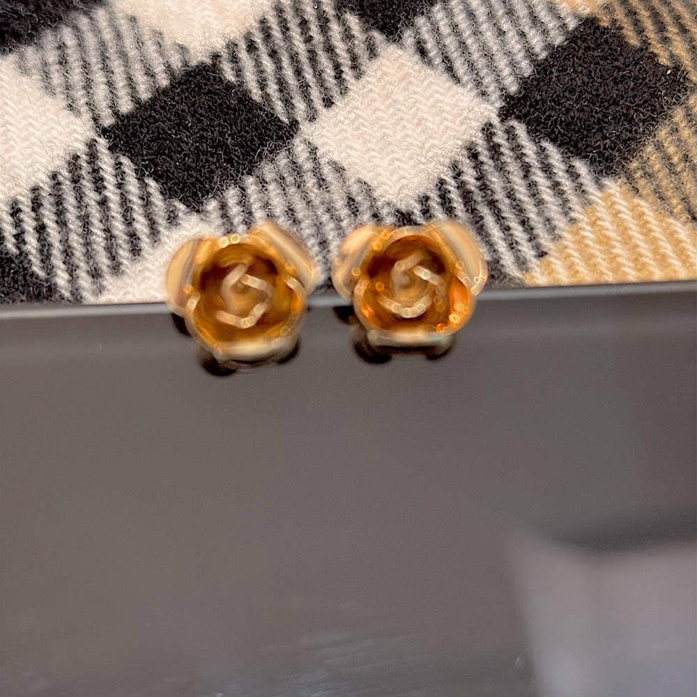 Rose vintage  metal earrings